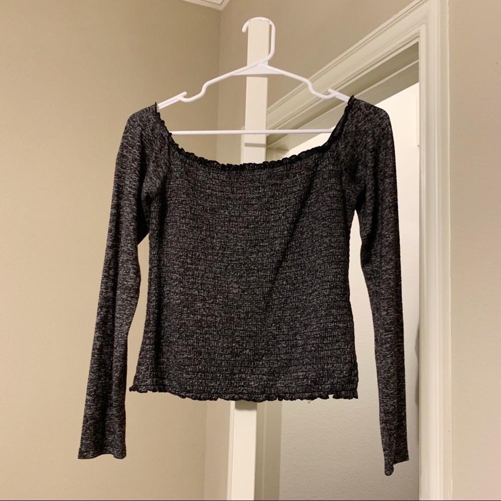 Hollister Off-The-Shoulder Long Sleeve Shirt
